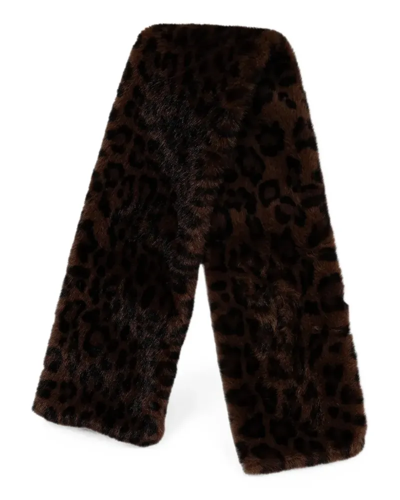 Joseph Ribkoff leopard-print faux-fur scarf - Braun Braun