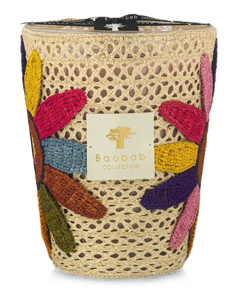 Baobab Collection Girasol raffia candle - Nude Nude