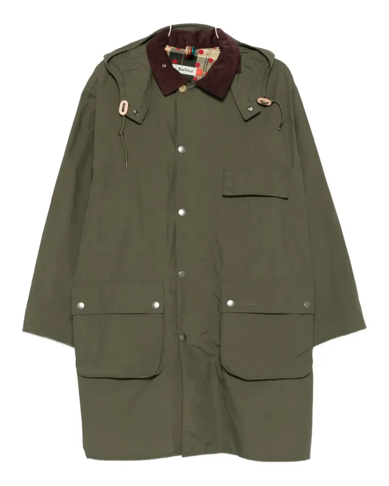 Barbour x Paul Smith flap-pocket hooded jacket - Grün Grün