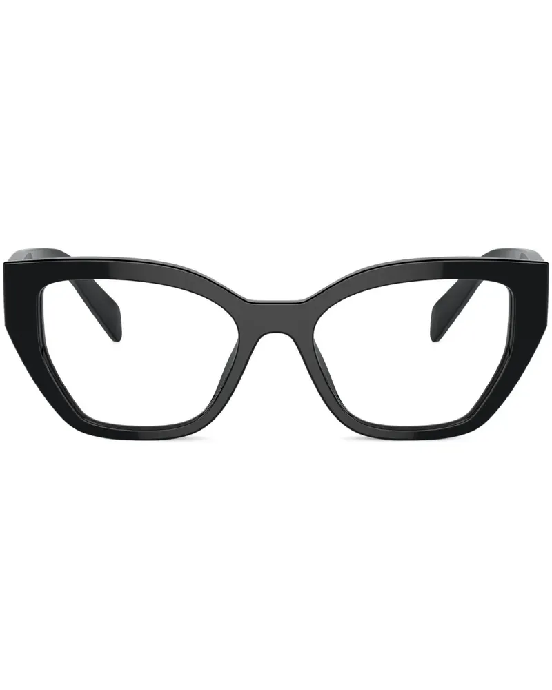 Prada Matte Brille mit geometrischem Gestell - Schwarz Schwarz