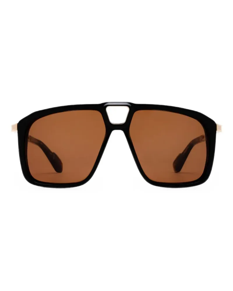 Jacques Marie Mage Savoy Sonnenbrille mit geometrischen Gestell - Schwarz Schwarz