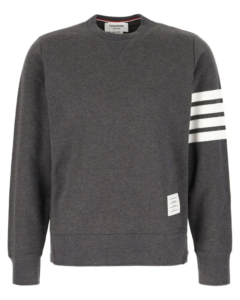 Thom Browne Sweatshirt mit gestreiftem Ärmel - Grau Grau