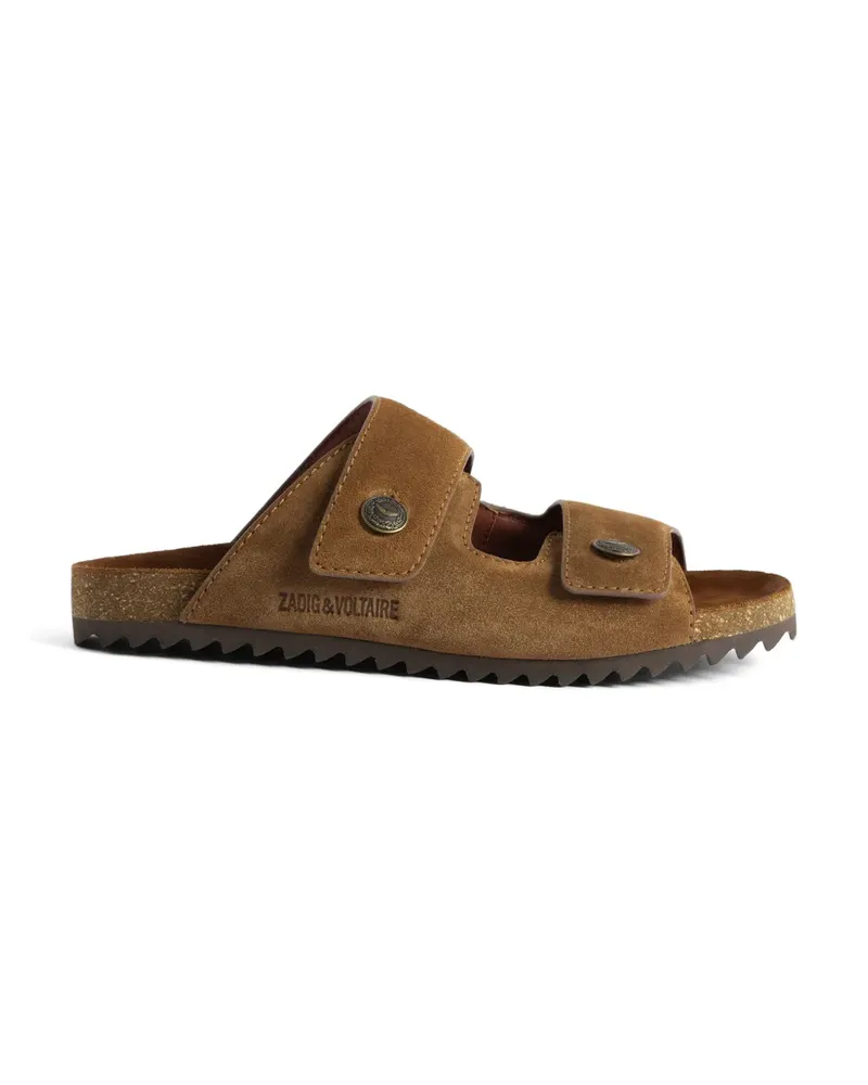 Zadig & Voltaire Santa Fe logo-detail sandals - Braun Braun