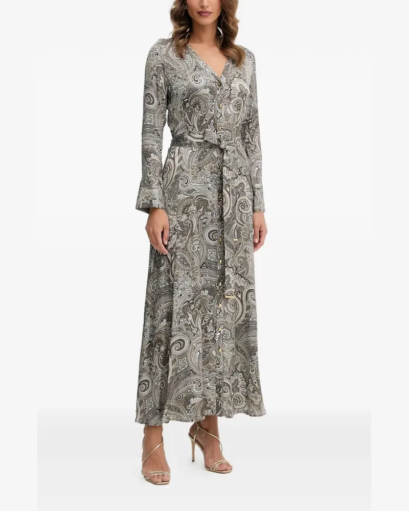 MARCIANO Los Angeles paisley buttoned maxi dress - Grau Grau