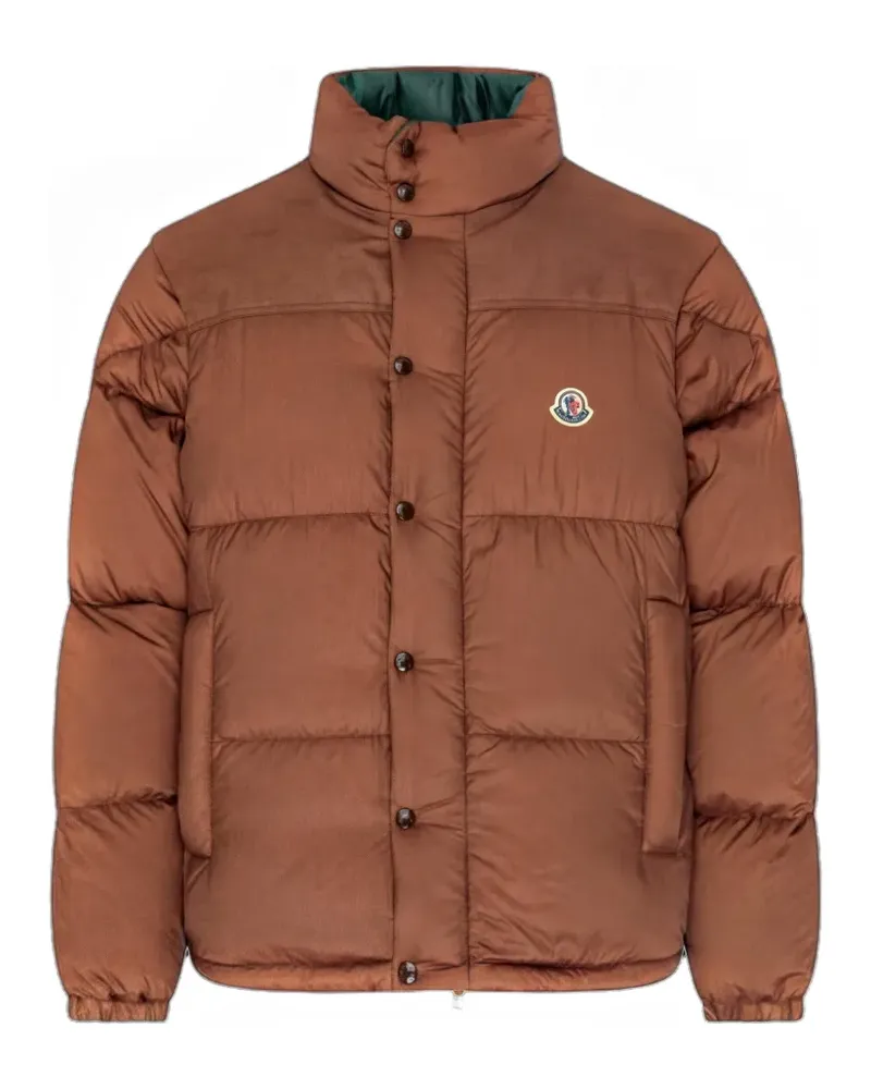 Moncler logo-patch puffer jacket - Braun Braun