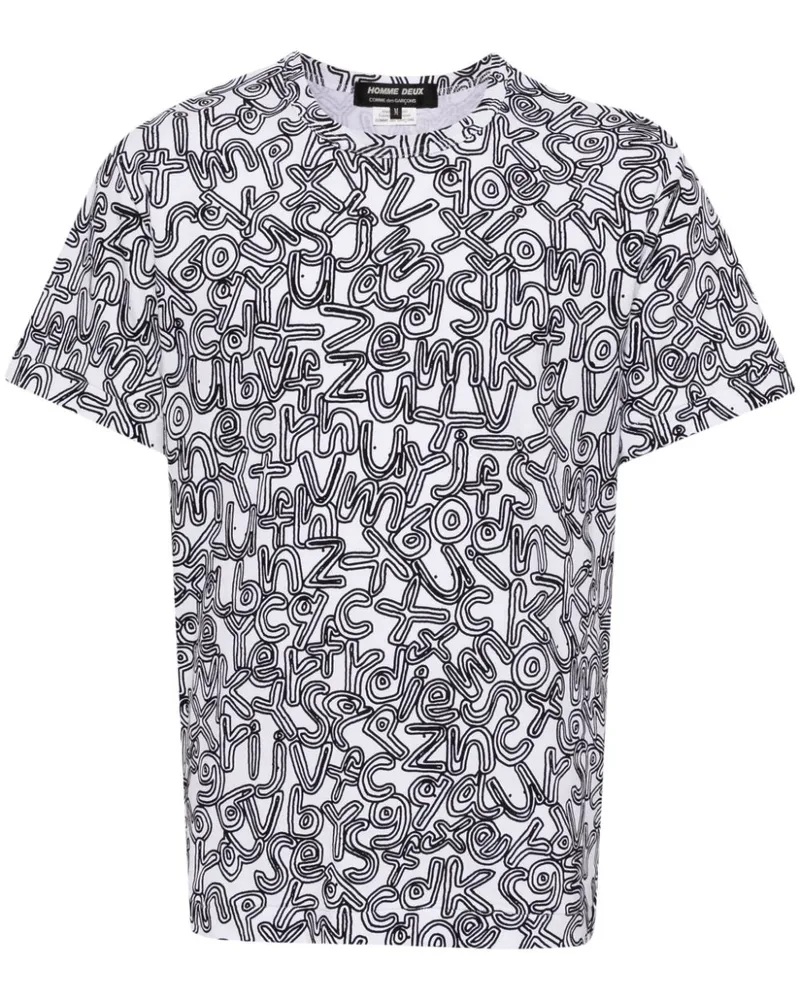 Comme des Garçons T-Shirt mit grafischem Print - Weiß Weiß