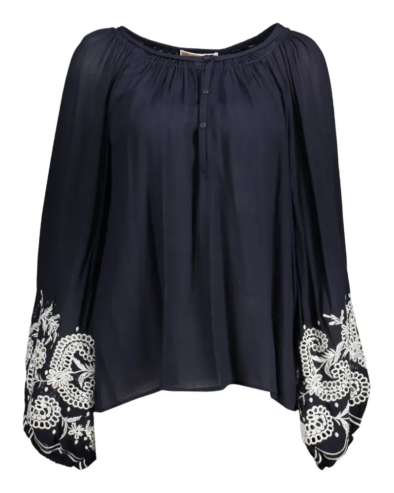 Kocca embroidered long-sleeve blouse - Blau Blau