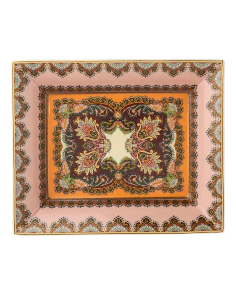 Etro porcelain tray (20cm x 16cm) - Rosa Rosa