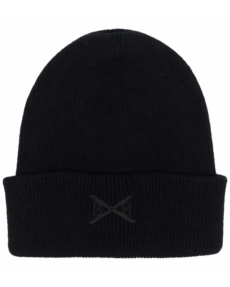 Barrie Beanie mit Logo - Schwarz Schwarz