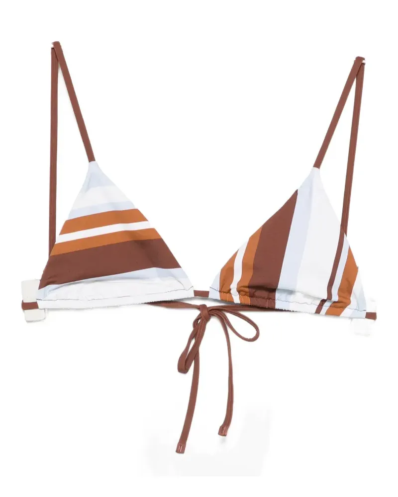 SIR Marais striped-pattern bikini top - Braun Braun