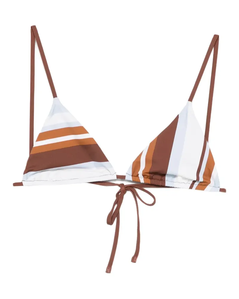 SIR Gestreiftes Marais Bikinioberteil - Braun Braun