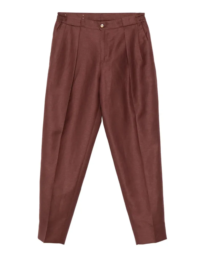 Briglia 1949 pleated elasticated-waist trousers - Rot Rot