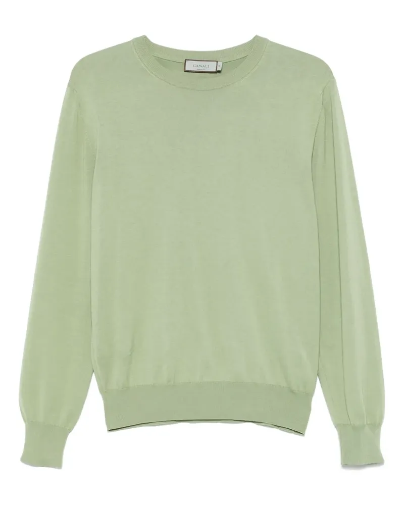 Canali Pullover aus Baumwolle - Grün Grün