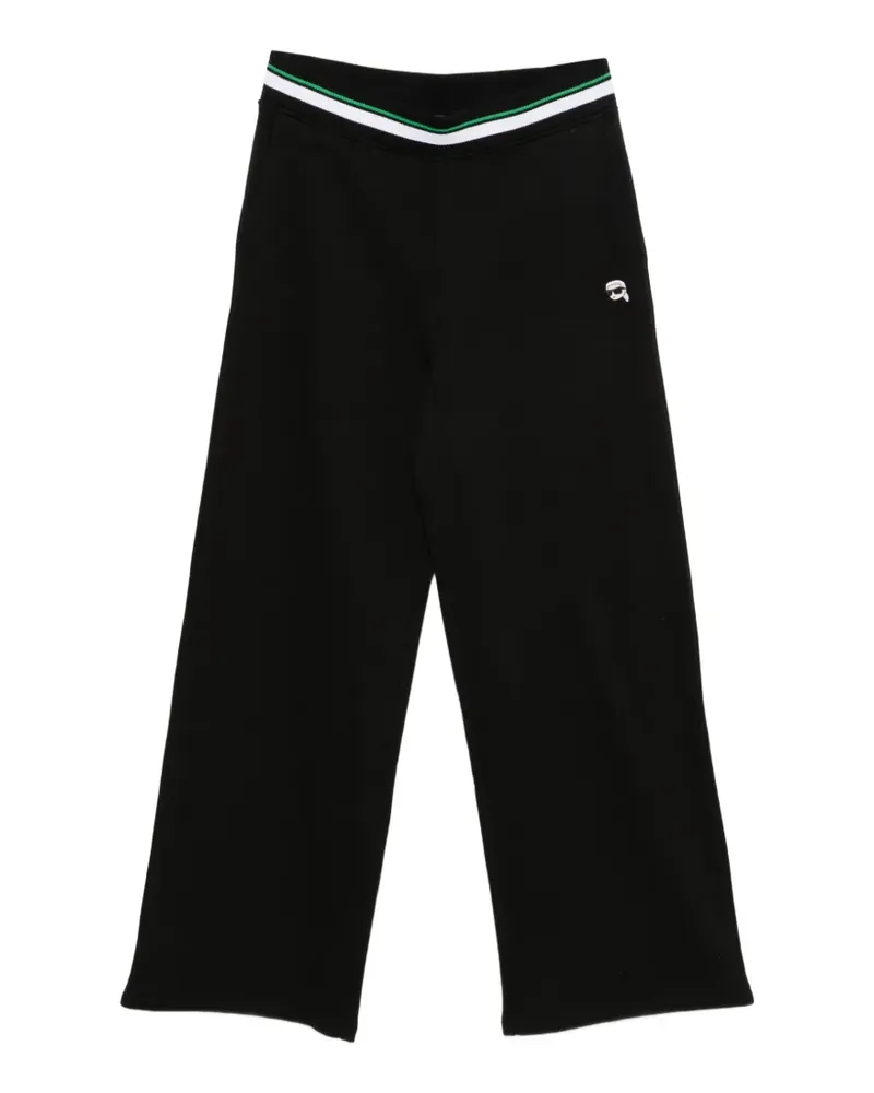 Karl Lagerfeld Ikon wide-leg track pants - Schwarz Schwarz