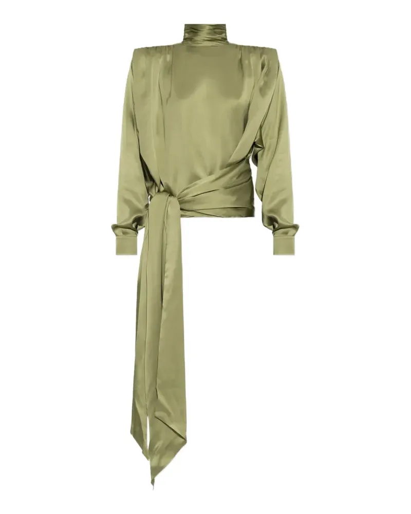 Balmain Bluse mit Schleifenverschluss - Grün Grün