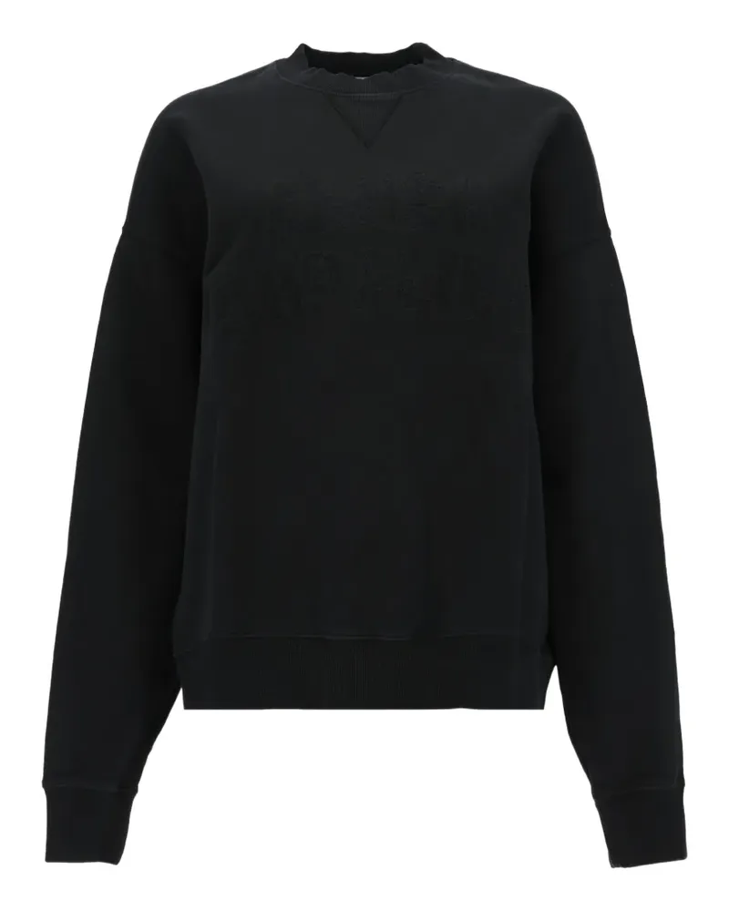 Amish Pullover mit Rundhalsausschnitt - Schwarz Schwarz