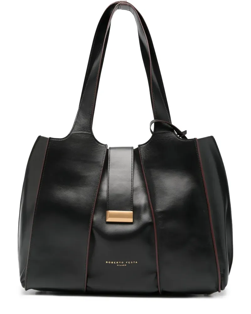 FESTA Milano Mittelgroße Eloise Schultertasche - Schwarz Schwarz