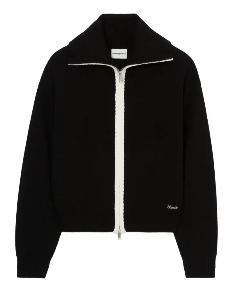 Claudie Pierlot Cardigan mit Reißverschlusskragen - Schwarz Schwarz
