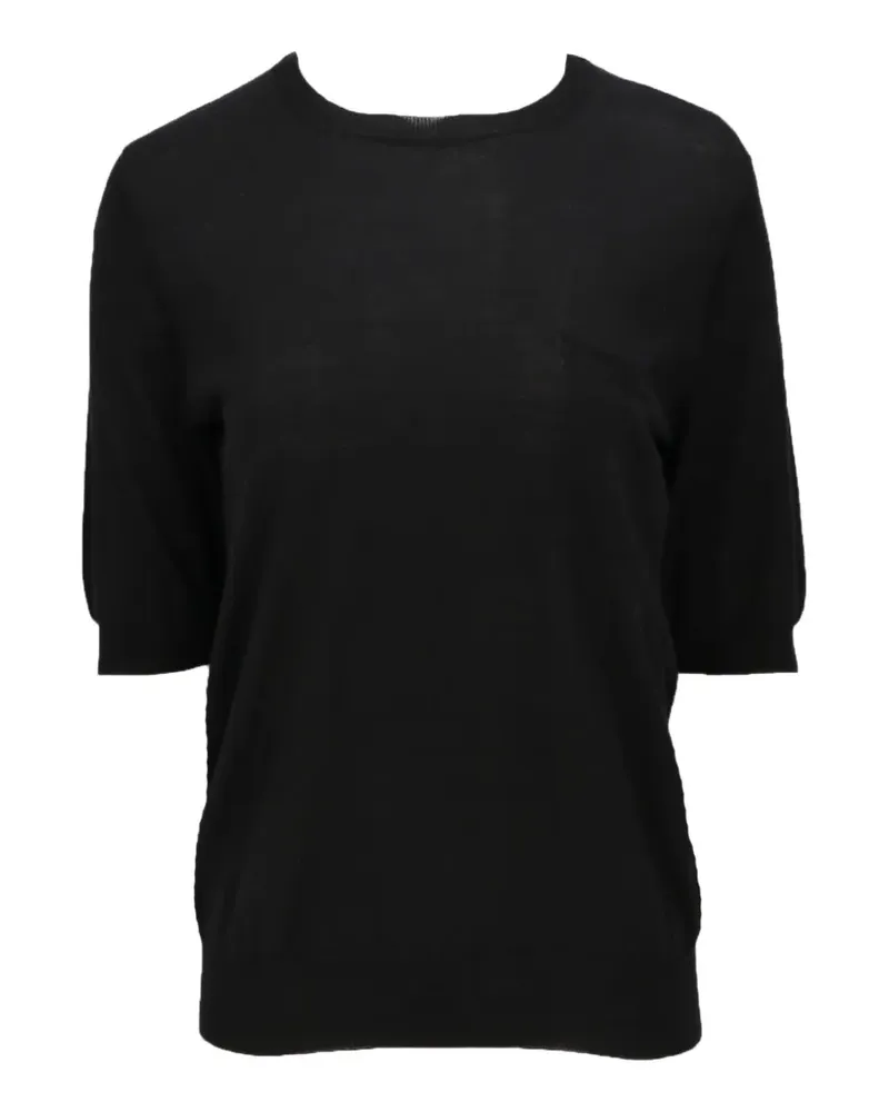 Isaia chest-pocket crew-neck T-shirt - Schwarz Schwarz