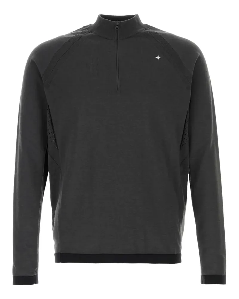 Stone Island Poloshirt mit Reißverschluss - Grau Grau