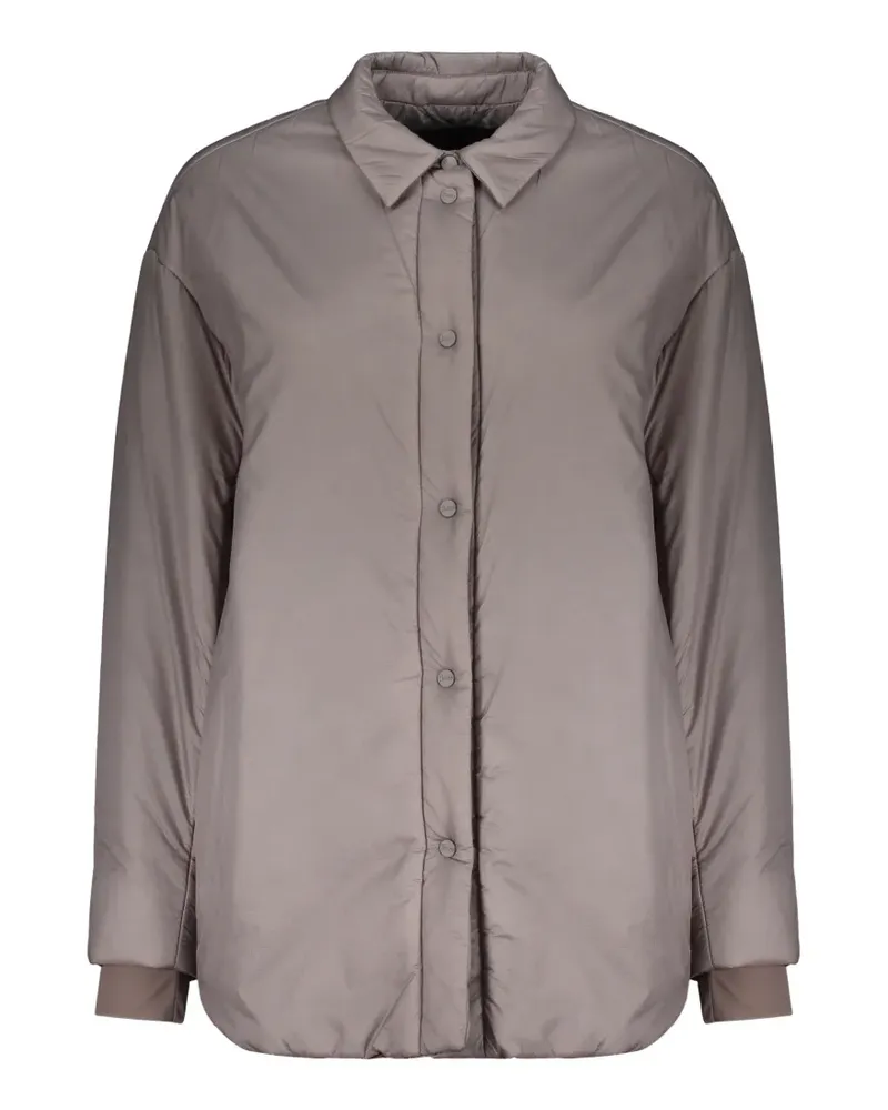 Herno Gefütterte Jacke mit Knopfleiste - Grau Grau