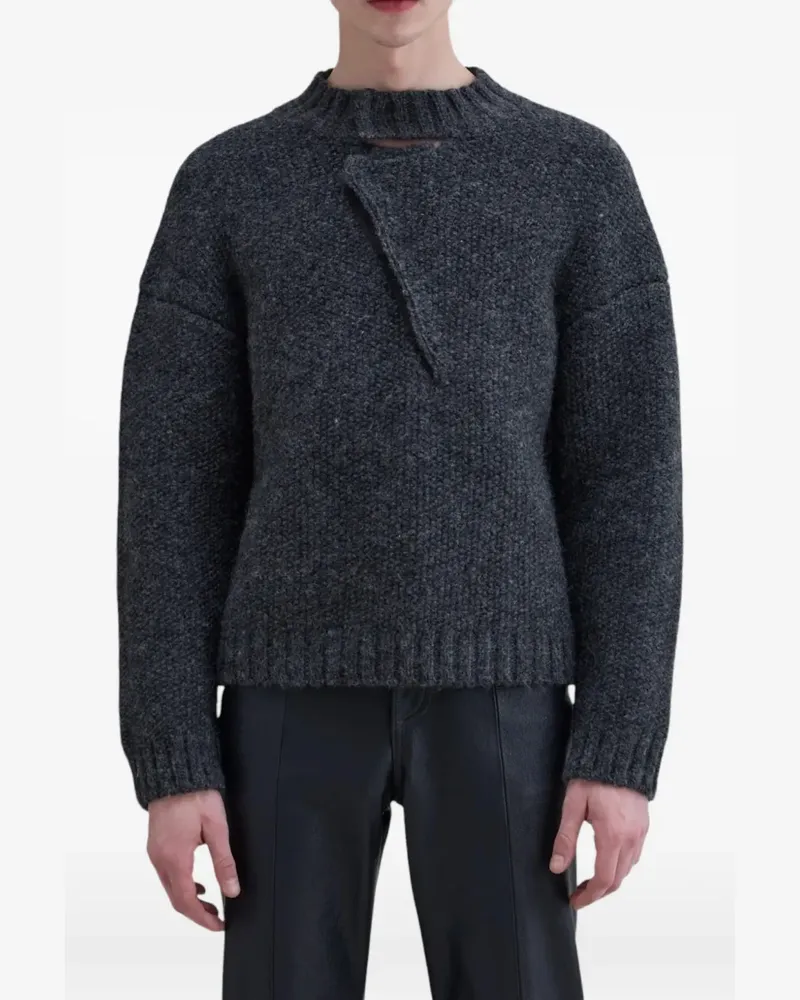 Eckhaus Latta Roving wool sweater - Grau Grau