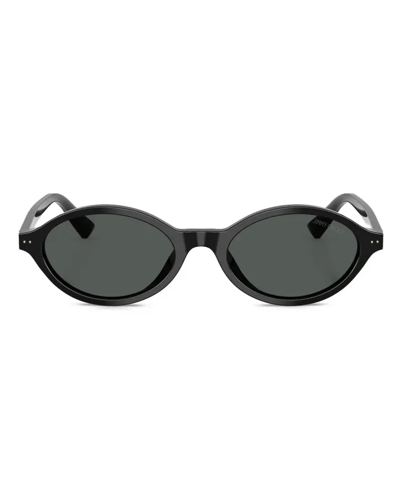 Jimmy Choo Sonnenbrille mit ovalem Gestell - Schwarz Schwarz