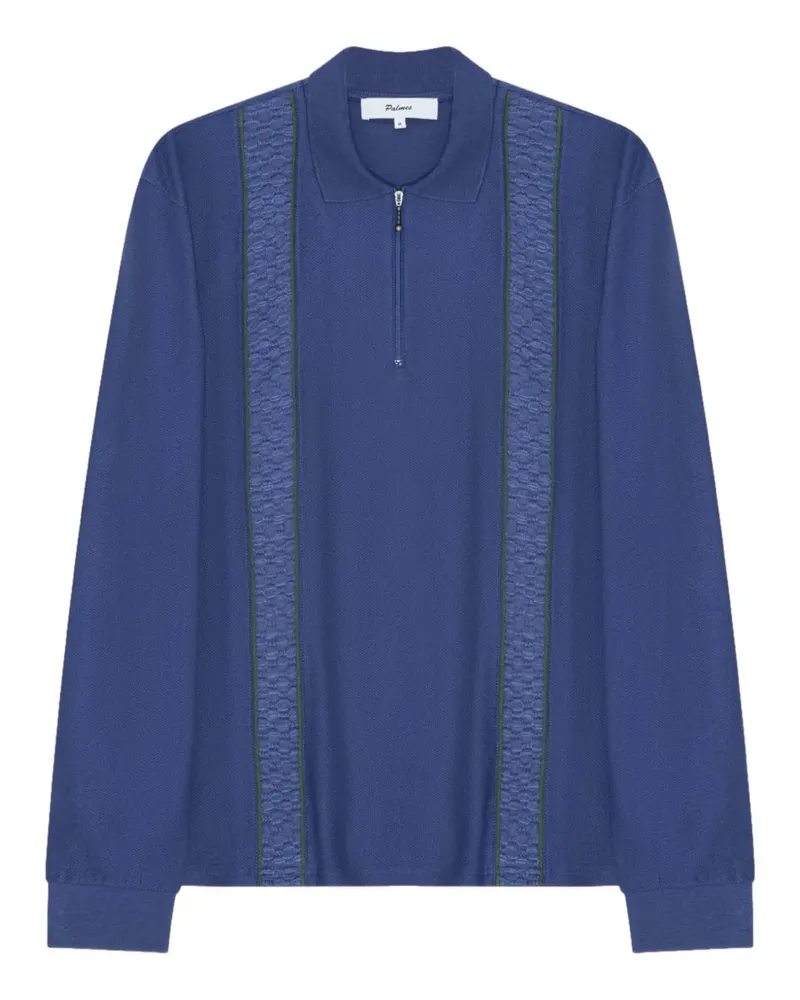 Palmes Poloshirt mit Reißverschluss - Blau Blau