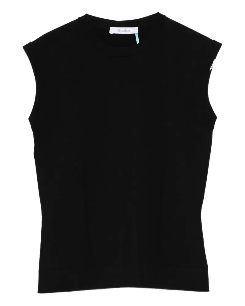 Max Mara round-neck sleeveless top - Schwarz Schwarz