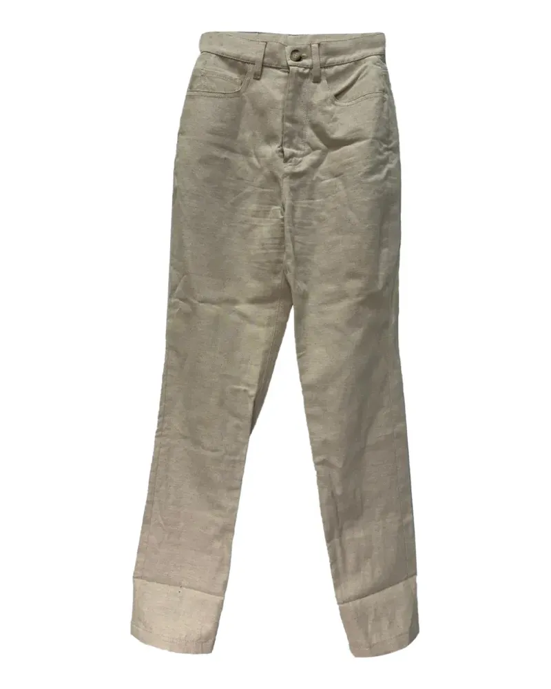 Nanushka button-fastening straight-leg trousers - Nude Nude
