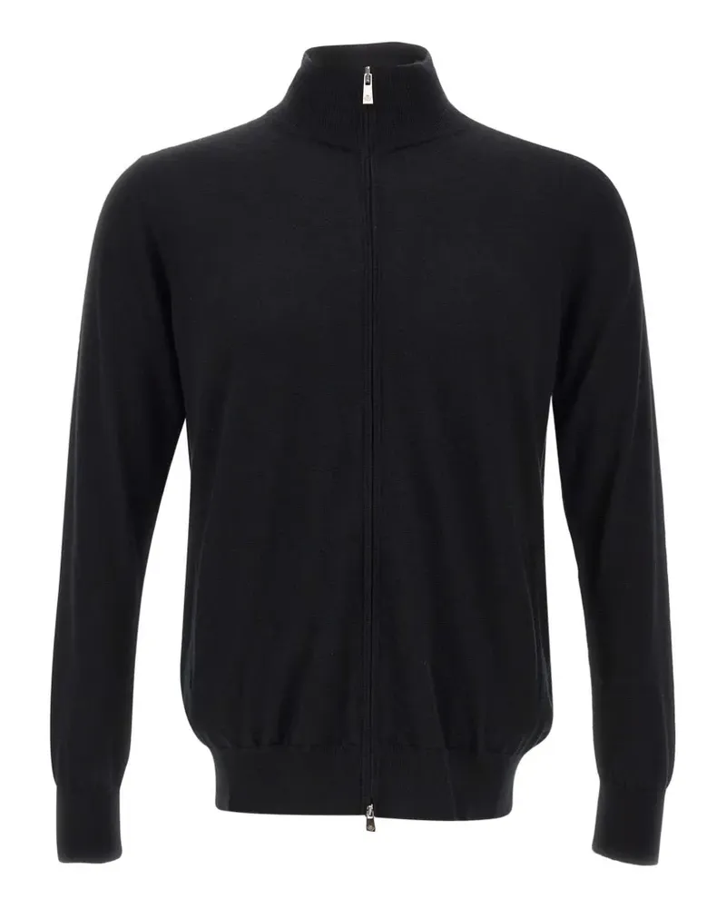 Della Ciana Cardigan mit Reißverschluss - Schwarz Schwarz