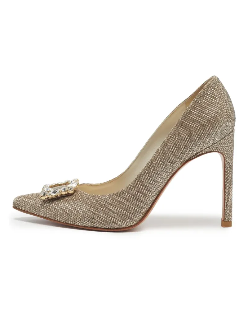 Stuart Weitzman Pumps mit Kristallen - Gold Gold