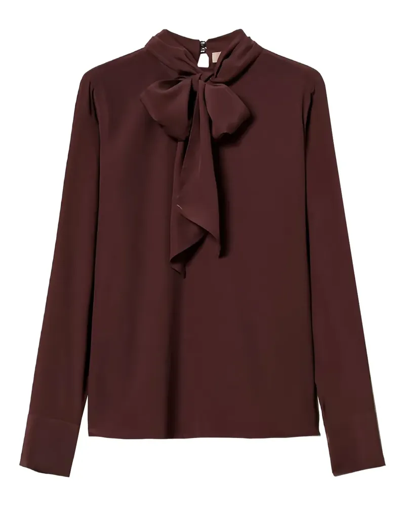 Twin-Set Bluse mit Schleifenkragen - Rot Rot