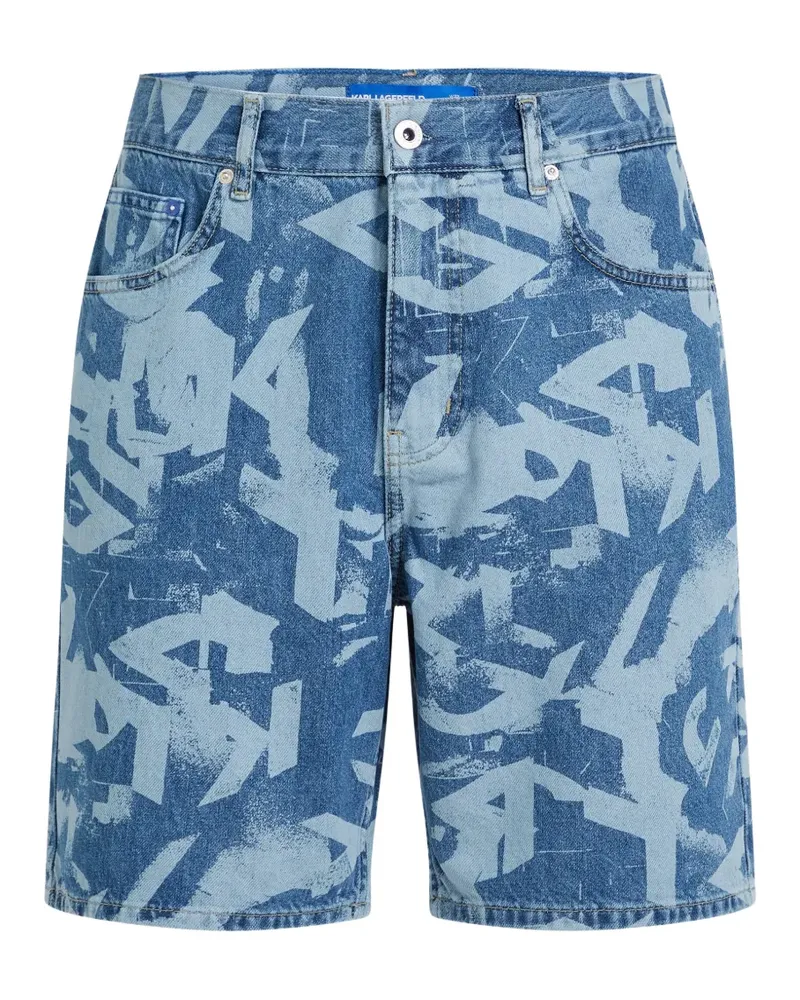 Karl Lagerfeld Shorts mit durchgehendem Print - Blau Blau