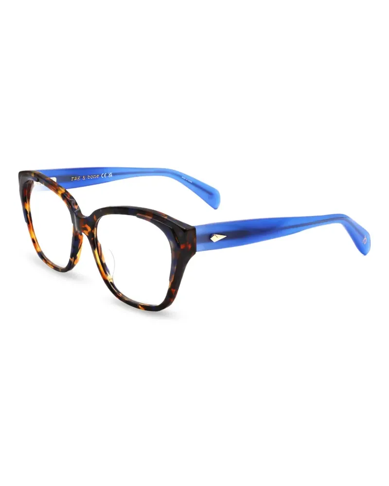 Rag & Bone Eckige Brille in Schildpattoptik - Braun Braun