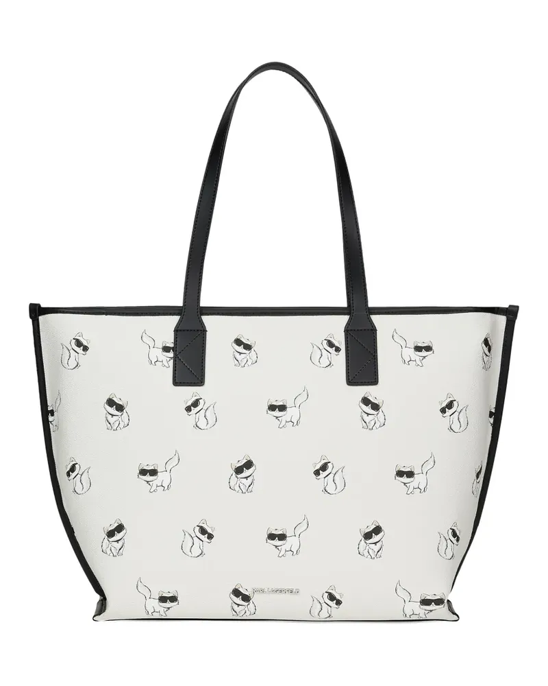 Karl Lagerfeld Ikon Choupette print tote bag - Weiß Weiß