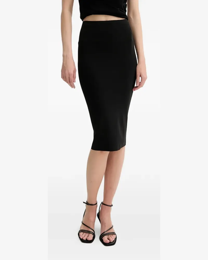 Rick Owens Lilies split midi skirt - Schwarz Schwarz