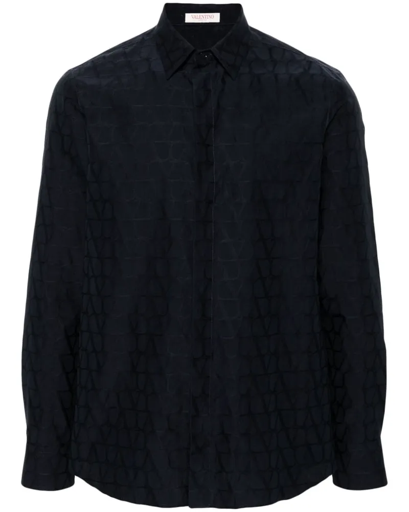 Valentino Garavani Toile Iconographe Jacquard-Hemd - Blau Blau