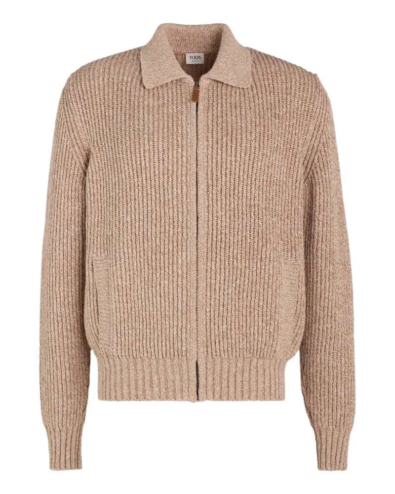 TOD'S Cardigan aus Mouliné-Baumwolle - Nude Nude