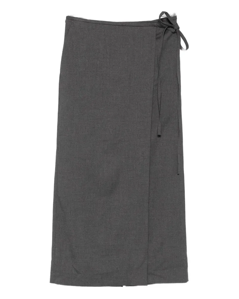 Dunst wrap tie-fastening skirt - Grau Grau