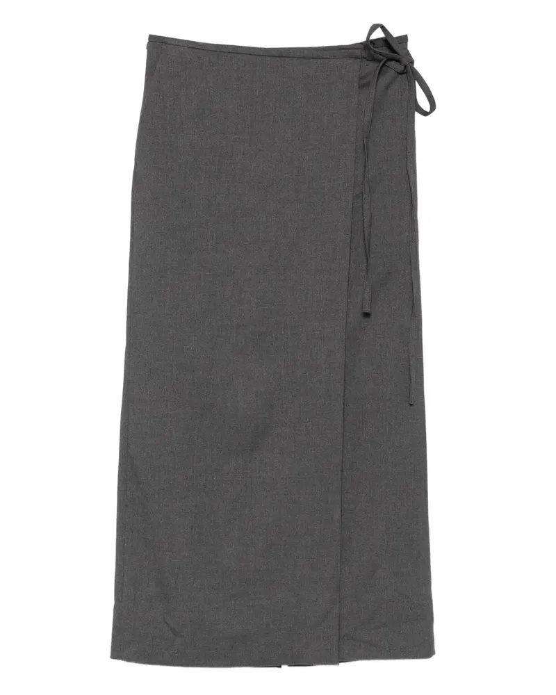Dunst wrap tie-fastening skirt - Grau Grau