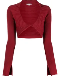 Patrizia Pepe Langarmshirt mit U-Ausschnitt Rot