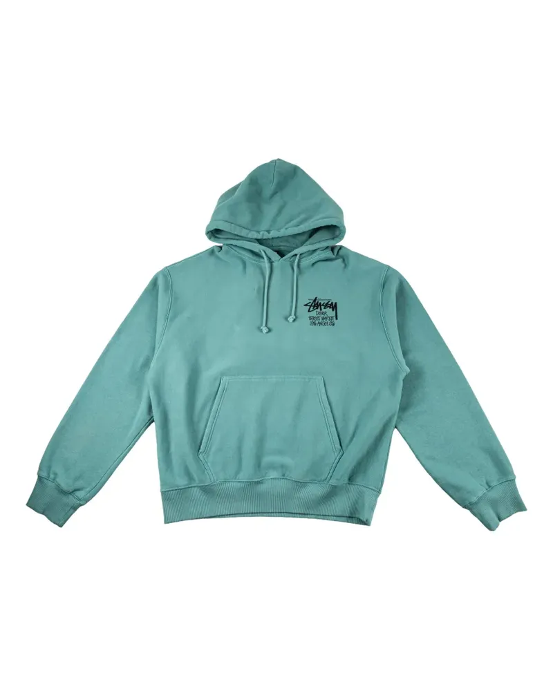 Stüssy Dover Street Market Hoodie mit Logo-Print - Grün Grün