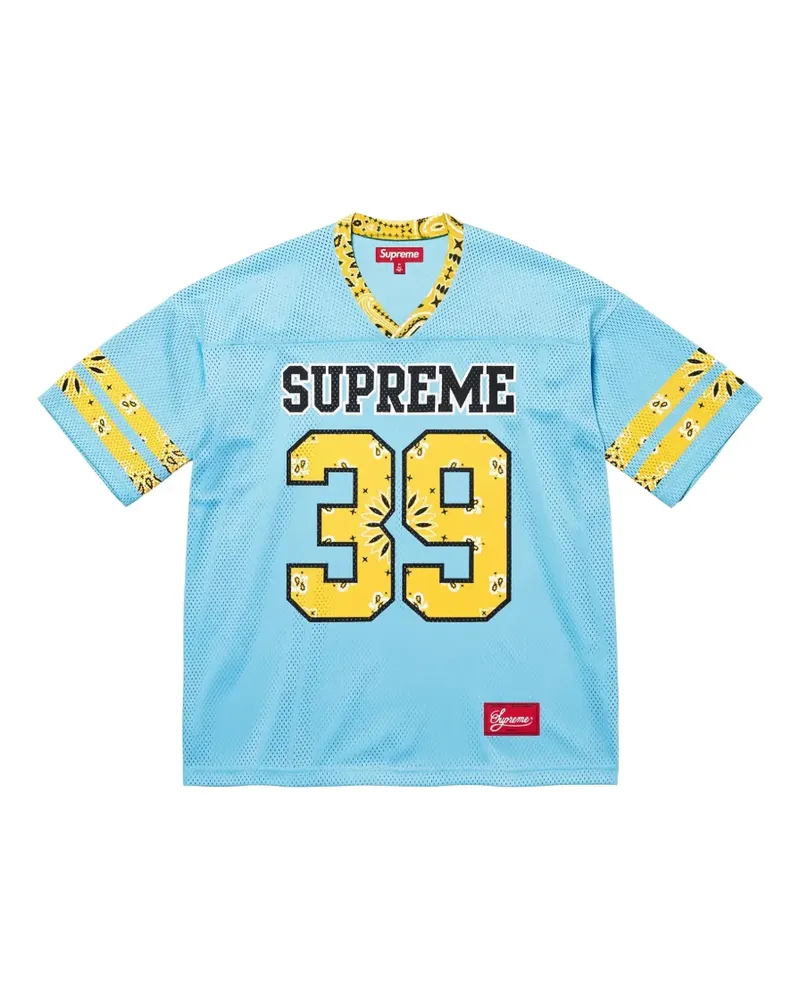 Supreme Being Bandana football T-shirt - Blau Blau