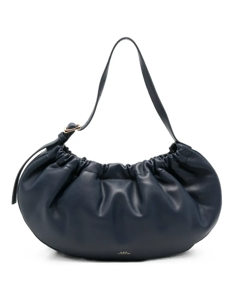 A.P.C. Schultertasche mit Raffungen - Blau Blau