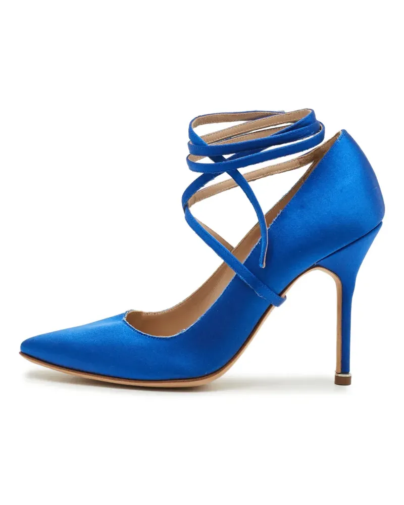 Manolo Blahnik x Vetements Pumps mit Knöchelriemen - Blau Blau