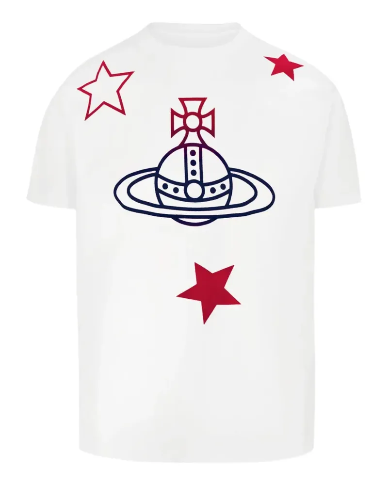 Vivienne Westwood Orb and Stars print T-shirt - Weiß Weiß