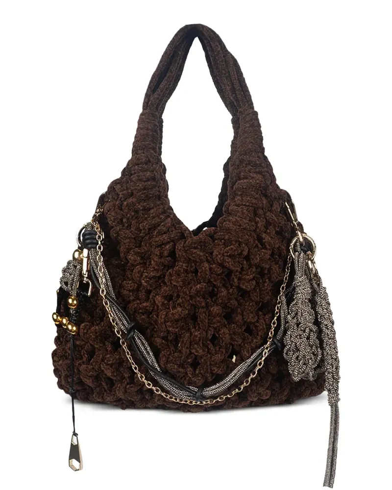 HIBOURAMA Vannifique Big Schultertasche - Braun Braun