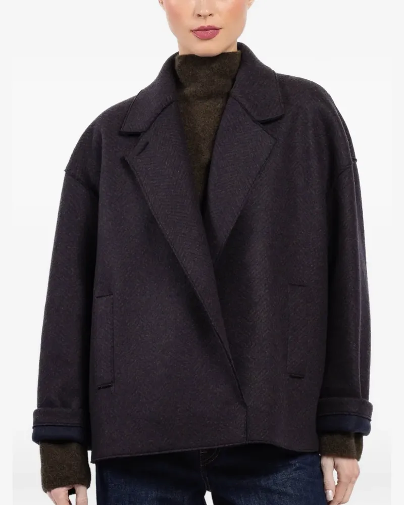 Harris Wharf London herringbone-pattern jacket - Braun Braun