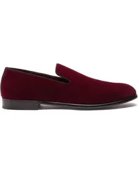 Dolce & Gabbana Slipper in Samtoptik Rot